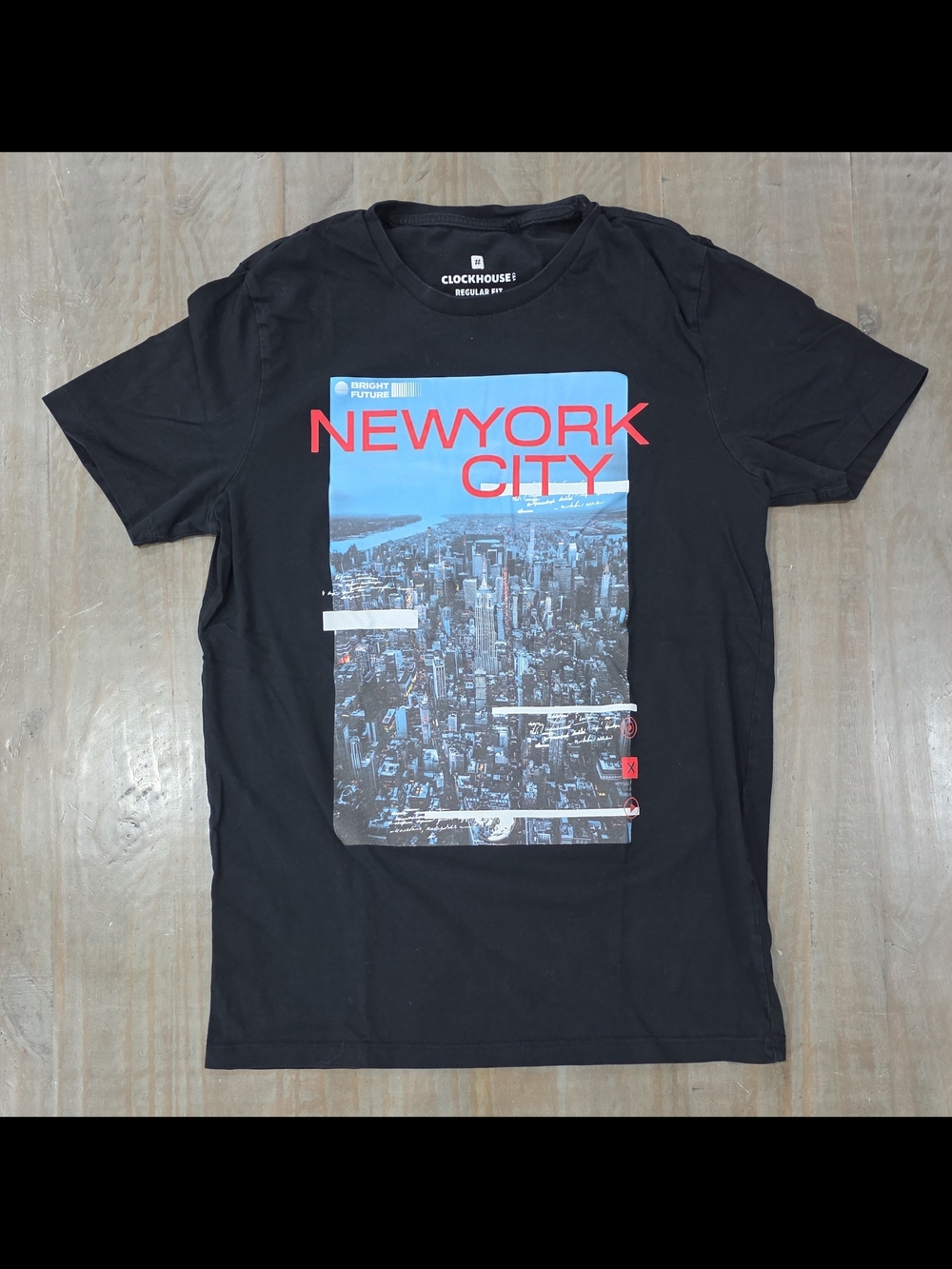 Mens Black "New York City" Graphic Tee #2605-0206